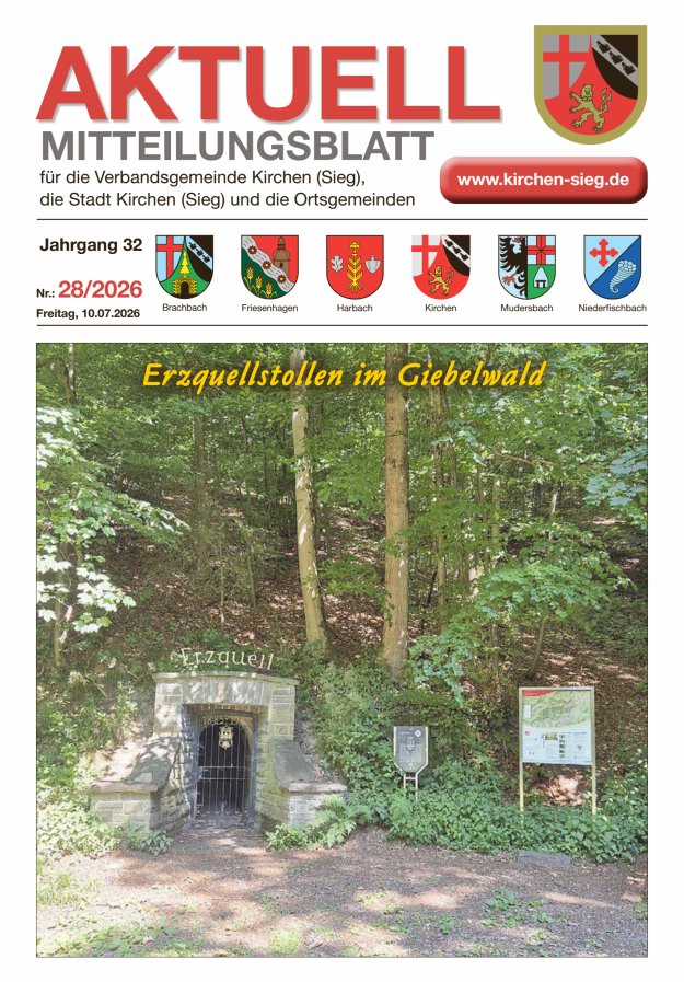 Aktuell - Mitteilungsblatt für die VG Kirchen (Sieg) Titelblatt 28/2026