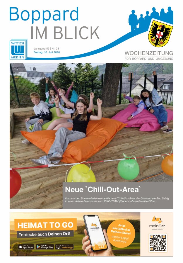 Boppard im Blick - Heimatzeitung für die Stadt Boppard Titelblatt 28/2026