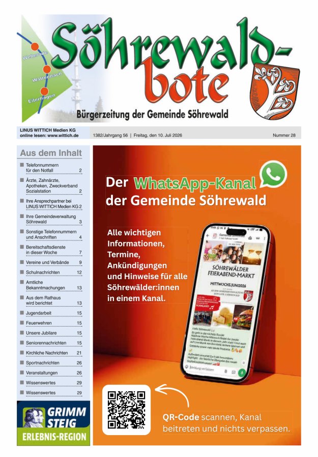 Söhrewaldbote Titelblatt 28/2026