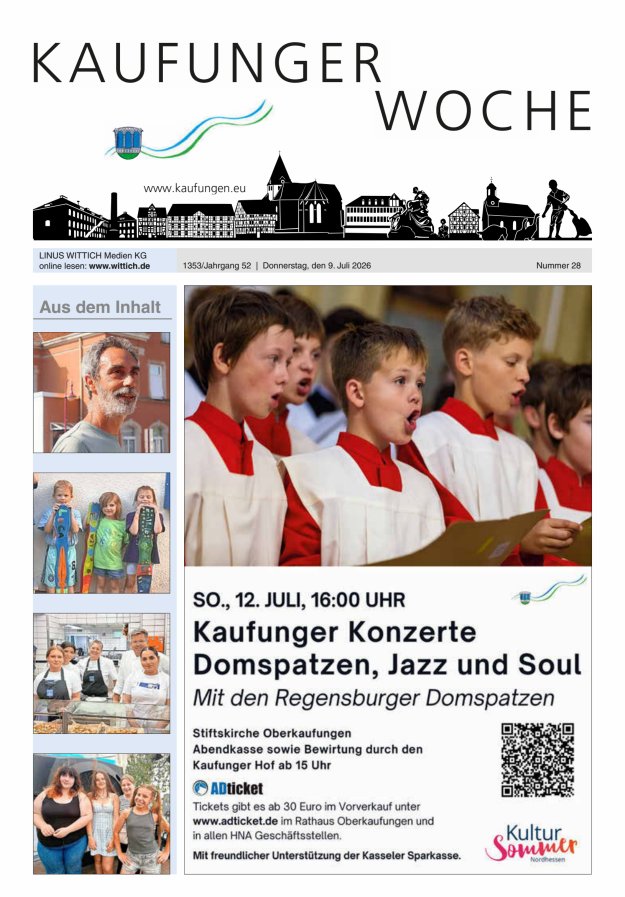 Kaufunger Woche Titelblatt 28/2026