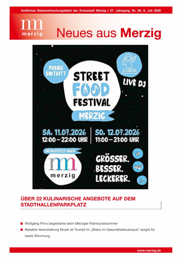 Neues aus Merzig Titelblatt 28/2026