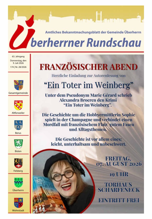 Überherrner Rundschau Titelblatt 28/2026
