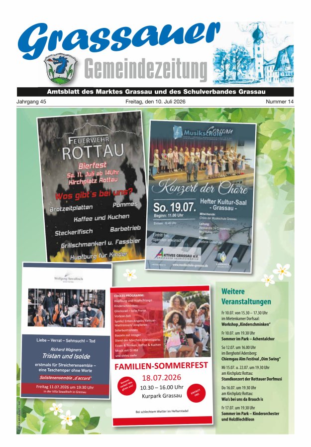 Grassauer Gemeindezeitung Titelblatt 14/2026