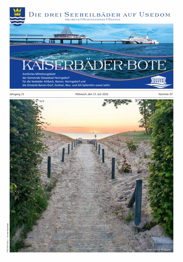 KAISERBÄDER-BOTE Titelblatt 07/2026