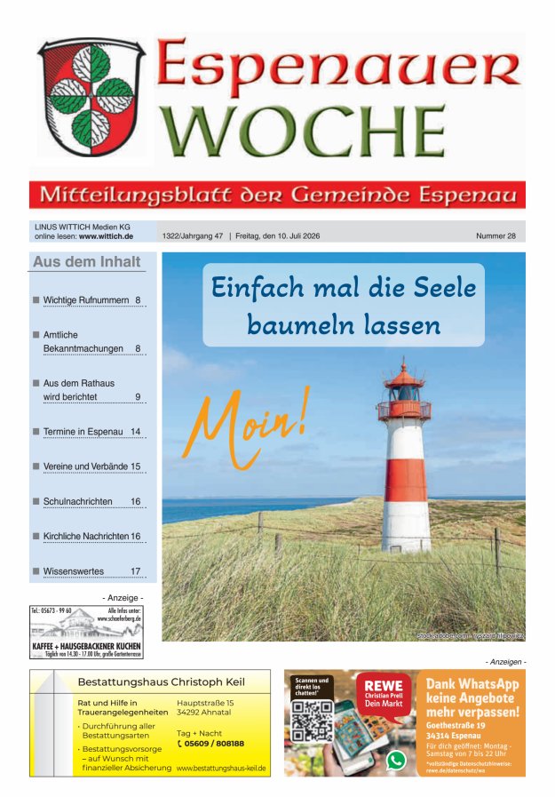 Espenauer Woche Titelblatt 28/2026