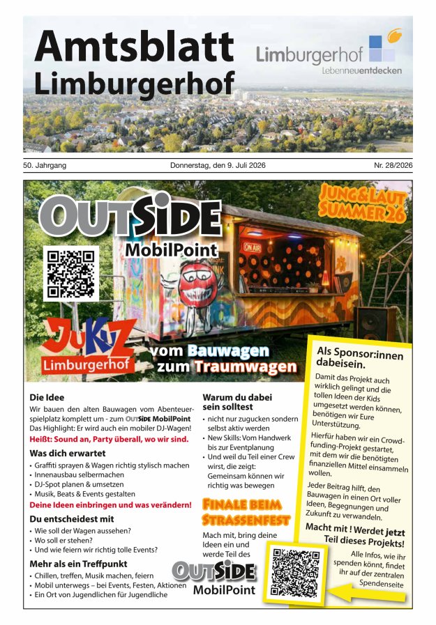 Amtsblatt Limburgerhof Titelblatt 28/2026