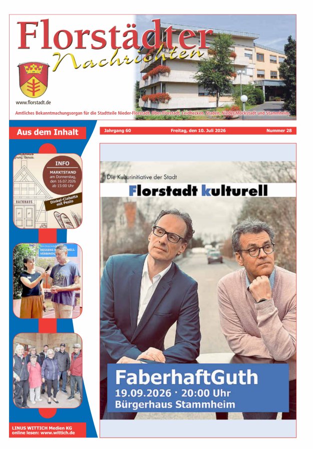 Florstädter Nachrichten Titelblatt 28/2026