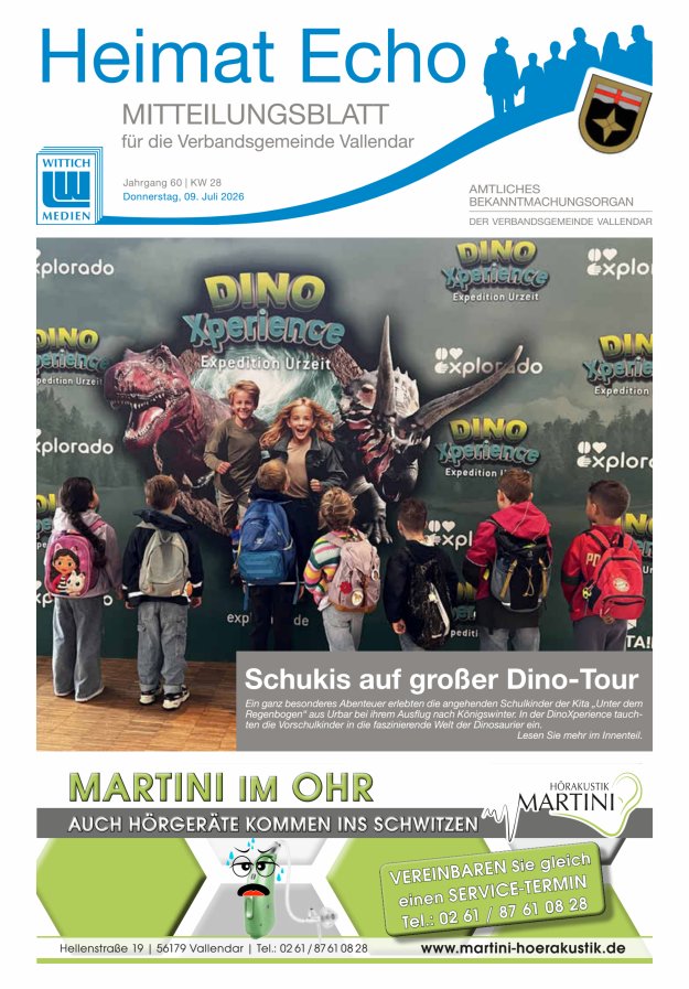 Heimat-Echo - Heimat- und Bürgerzeitung Verbandsgemeinde Vallendar Titelblatt 28/2026