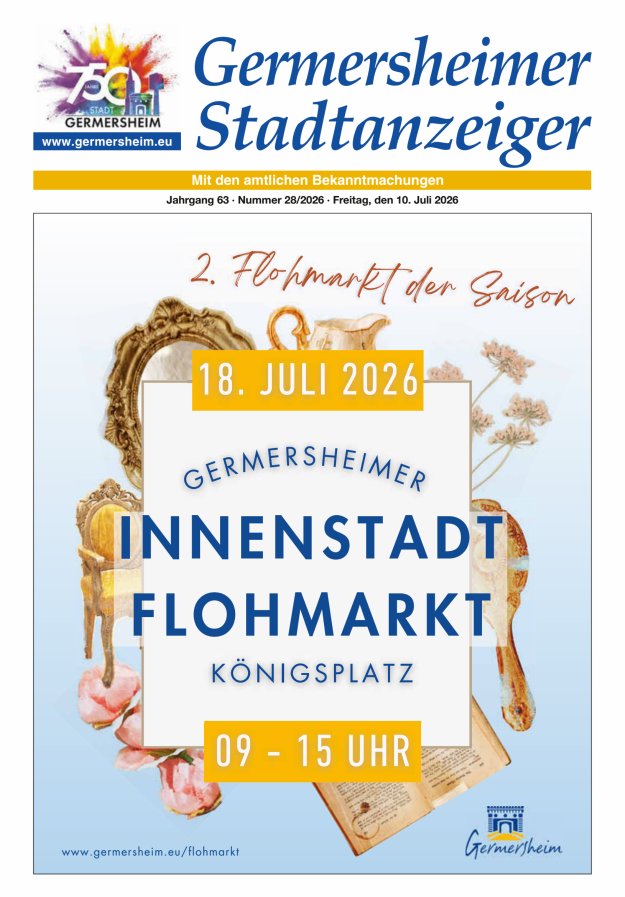 Germersheimer Stadtanzeiger Titelblatt 28/2026