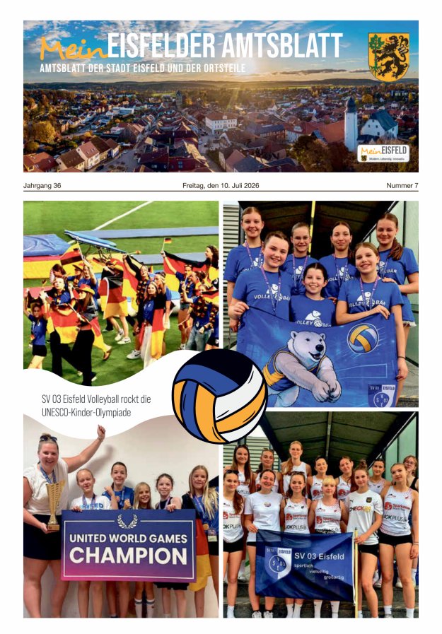 Eisfelder Amtsblatt Titelblatt 07/2026