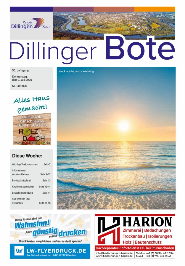 Dillinger Bote Titelblatt 28/2026