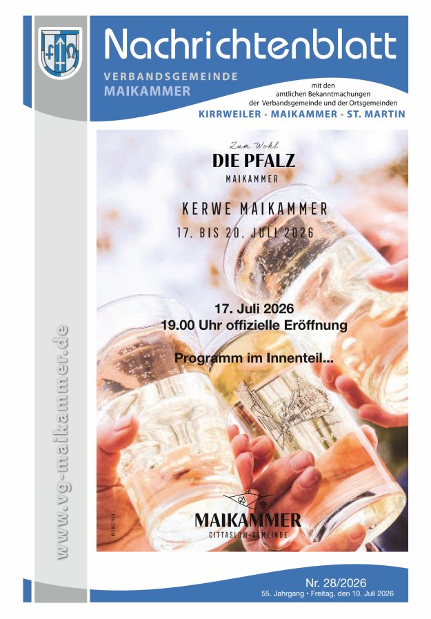 Nachrichtenblatt VG Maikammer Titelblatt 28/2026