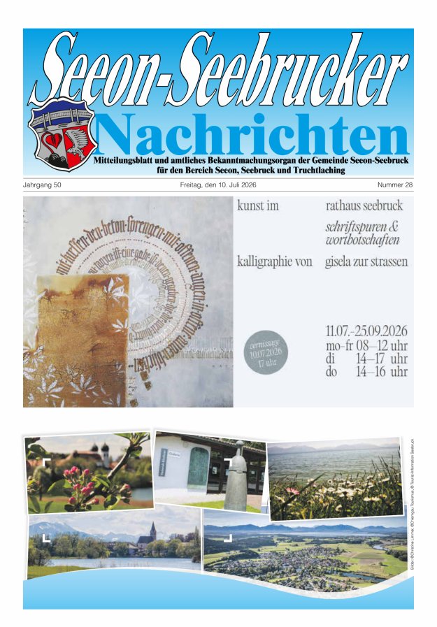 Seeon-Seebrucker Nachrichten Titelblatt 28/2026