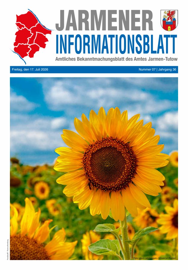 Jarmener Informationsblatt Titelblatt 07/2026