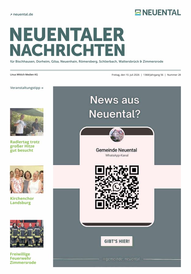 Neuentaler Nachrichten Titelblatt 28/2026