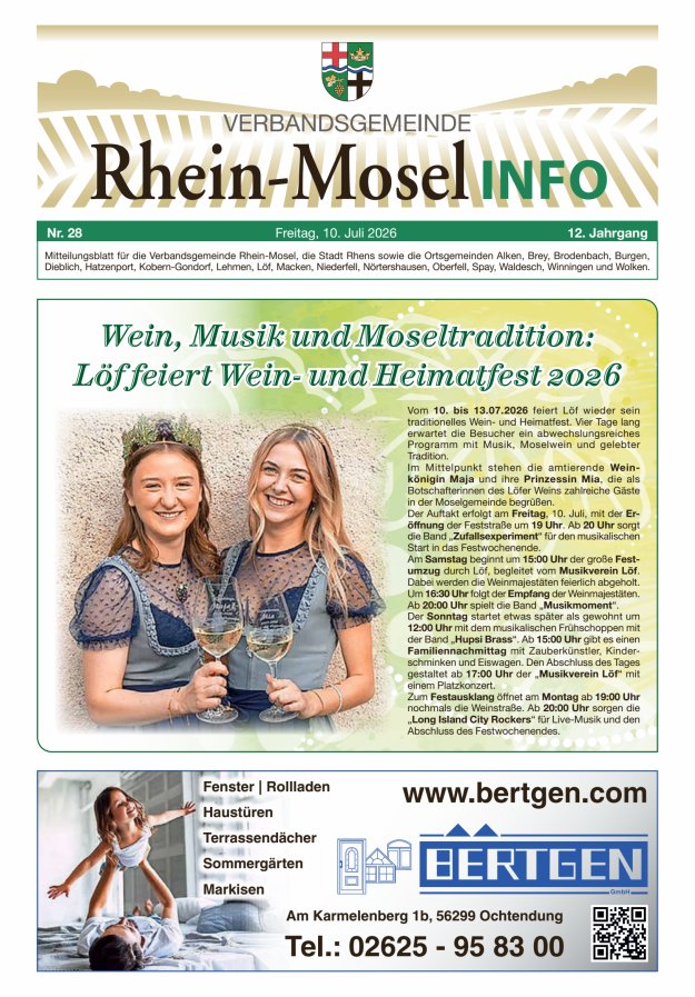 Rhein-Mosel Info Titelblatt 28/2026