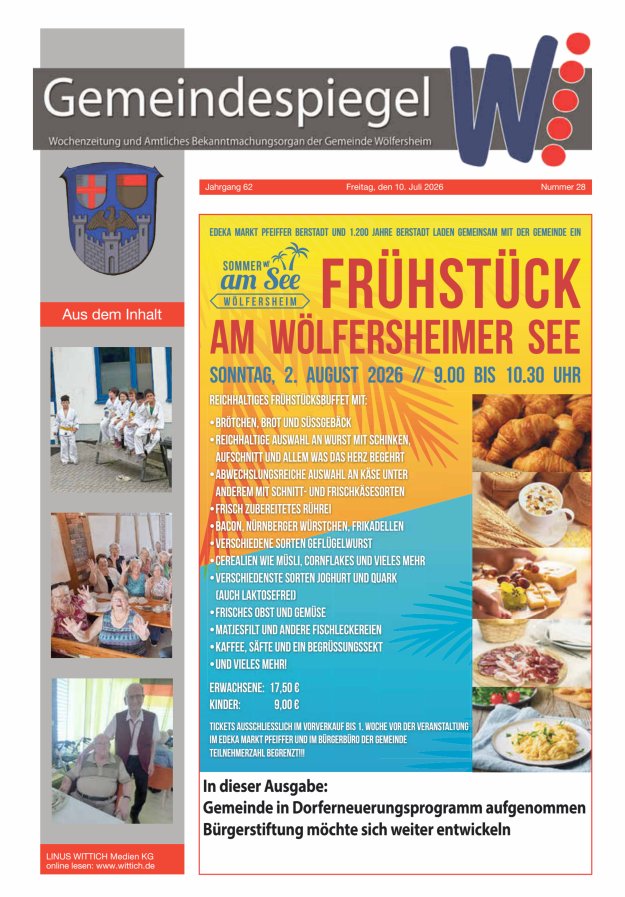 Der Gemeindespiegel Titelblatt 28/2026