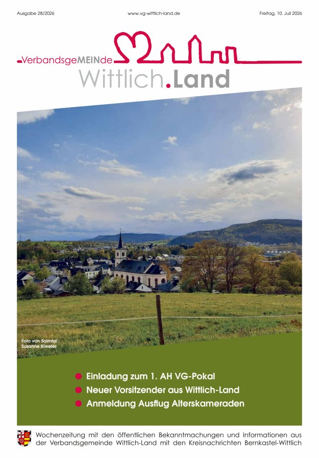 Mein Wittlich.Land Titelblatt 28/2026
