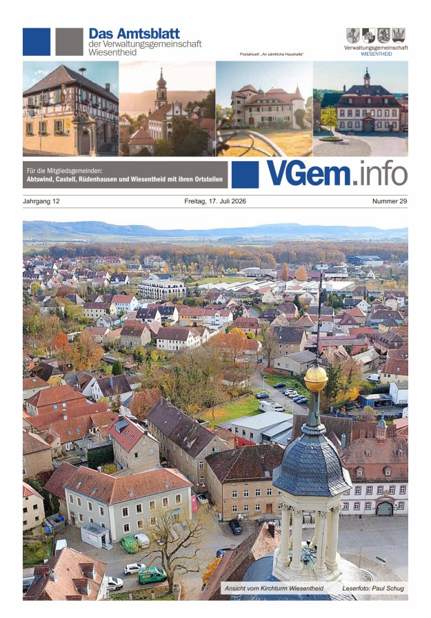 Wiesentheid Titelblatt 29/2026