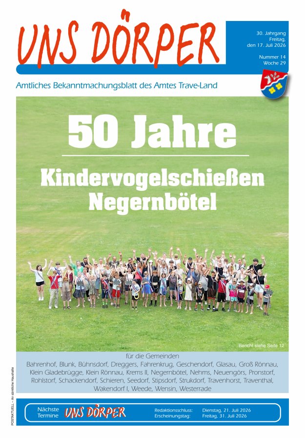 Uns Dörper Titelblatt 14/2026