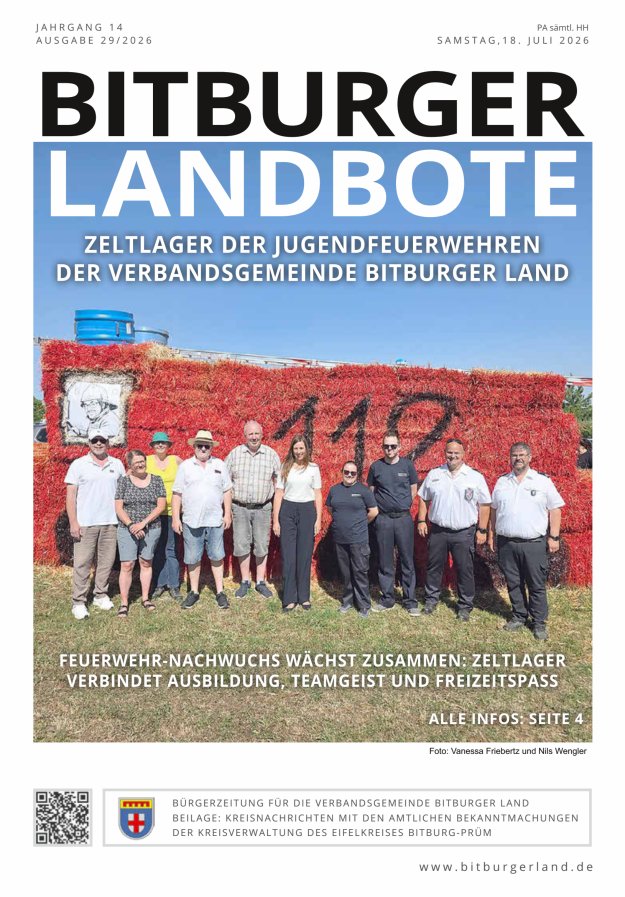 Bitburger Landbote Titelblatt 29/2026