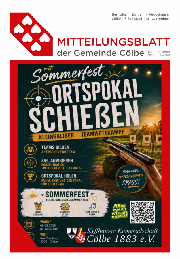 Cölbe Titelblatt 14/2026