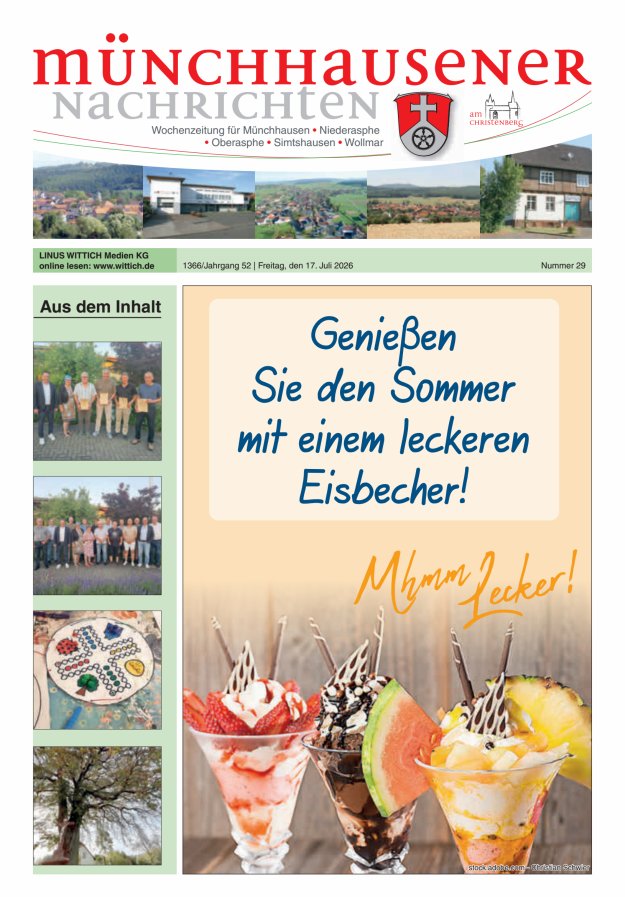Münchhausener Nachrichten Titelblatt 29/2026