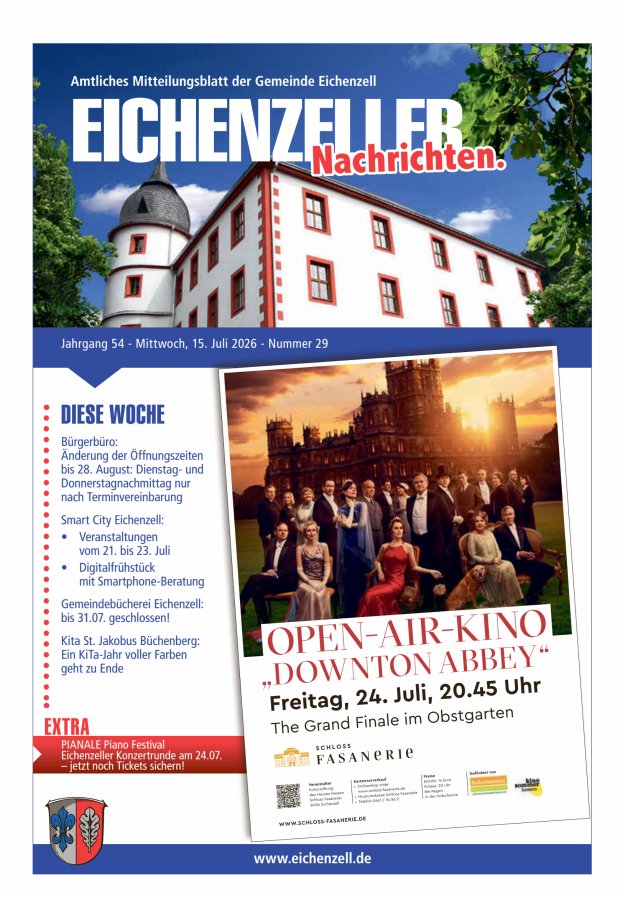Amtliches Mitteilungsblatt der Gemeinde Eichenzell Titelblatt 29/2026