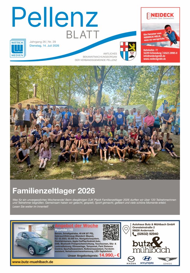 Pellenzblatt Titelblatt 29/2026