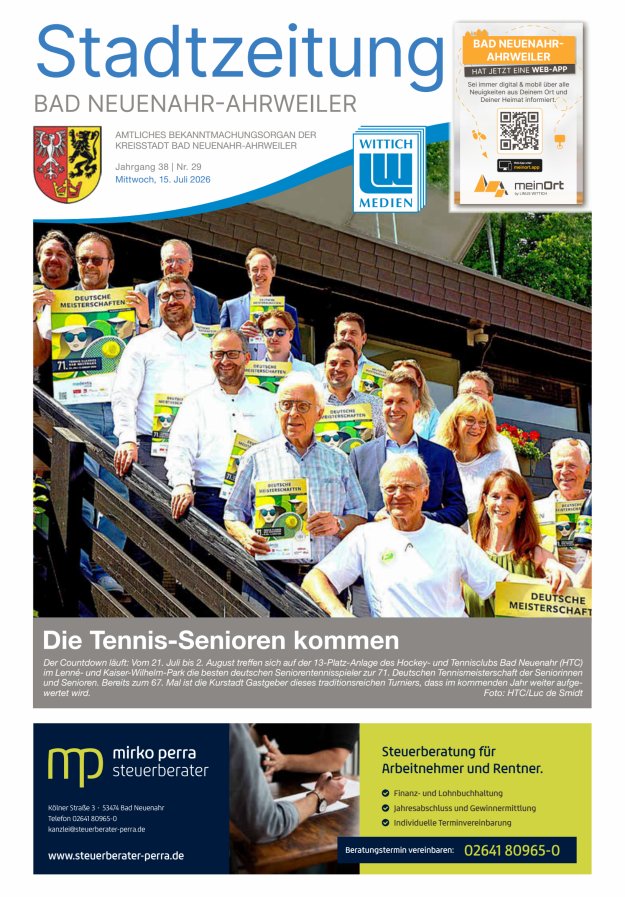 Stadtzeitung Bad Neuenahr-Ahrweiler Titelblatt 29/2026