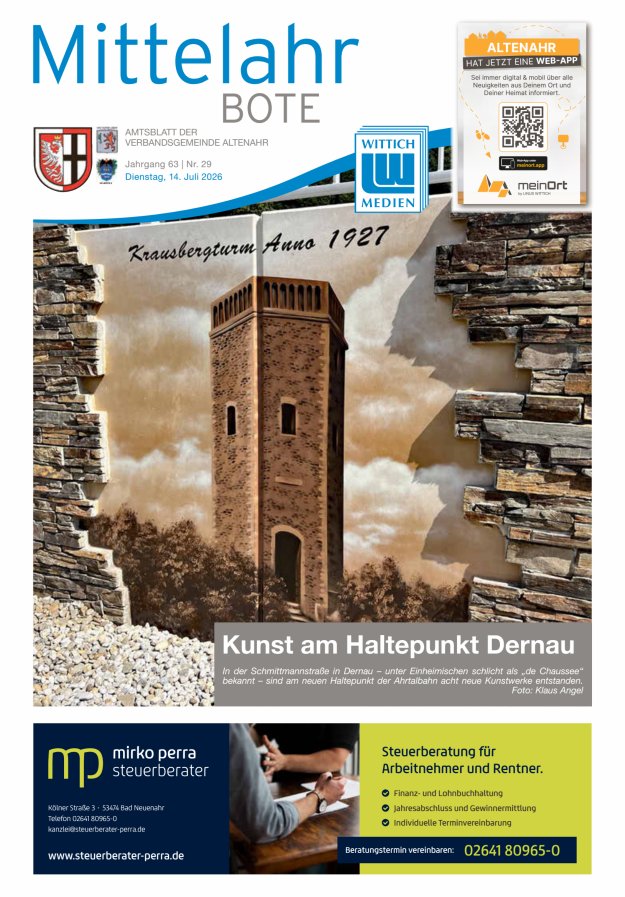 Mittelahr Bote Titelblatt 29/2026