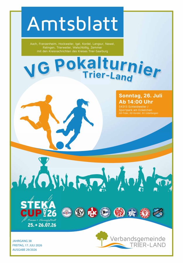 Amtsblatt VG Trier-Land Titelblatt 29/2026