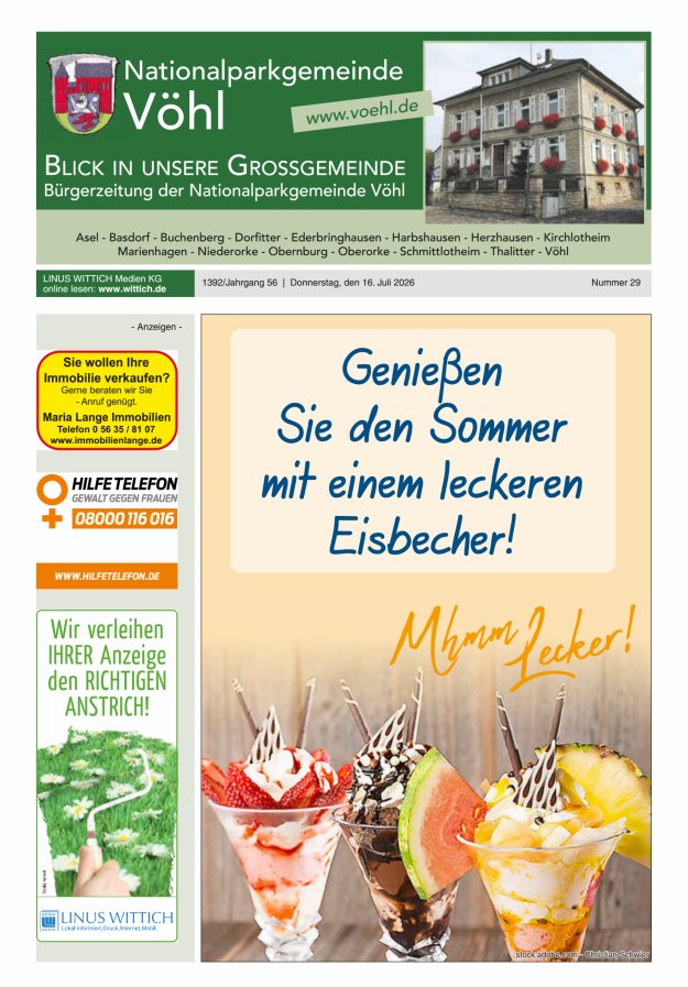 Blick in unsere Grossgemeinde Titelblatt 29/2026