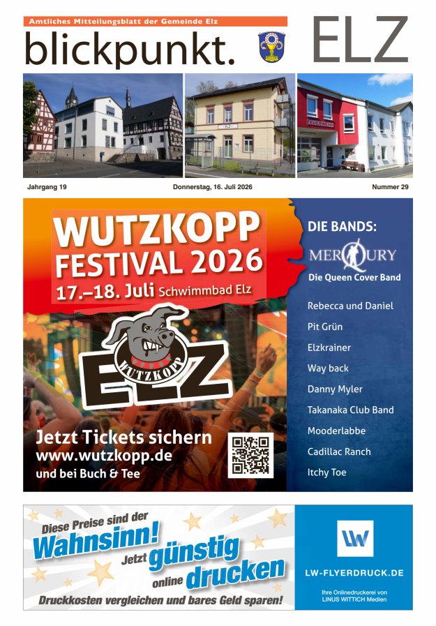 Blickpunkt Elz Titelblatt 29/2026