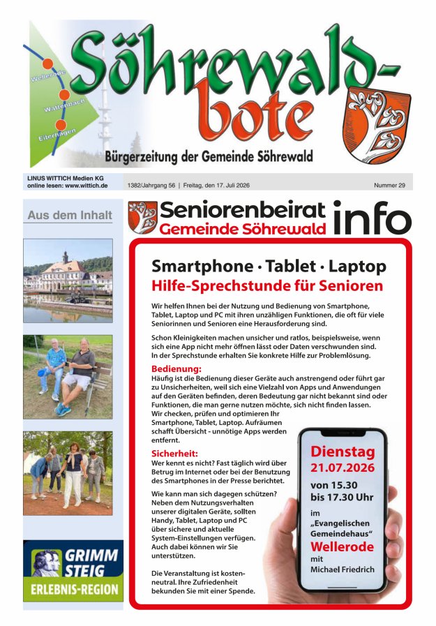 Söhrewaldbote Titelblatt 29/2026