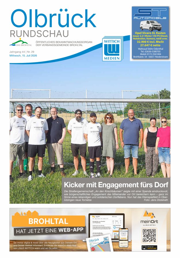 Olbrück Rundschau Titelblatt 29/2026