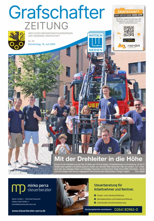 Grafschafter Zeitung Titelblatt 29/2026