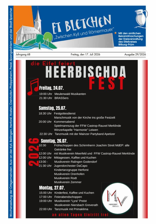 Et Bletchen VG Speicher Titelblatt 29/2026