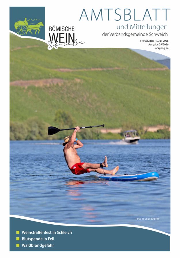 Amtsblatt VG Schweich Titelblatt 29/2026