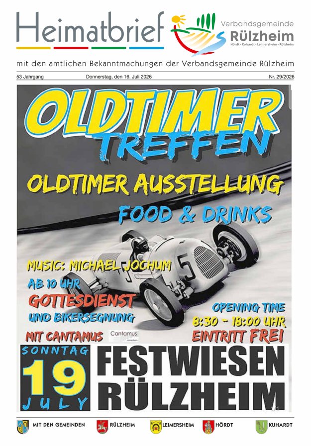 Heimatbrief VG Rülzheim Titelblatt 29/2026