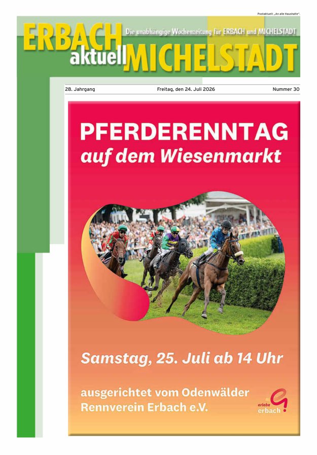 Erbach-Michelstadt aktuell Titelblatt 30/2026