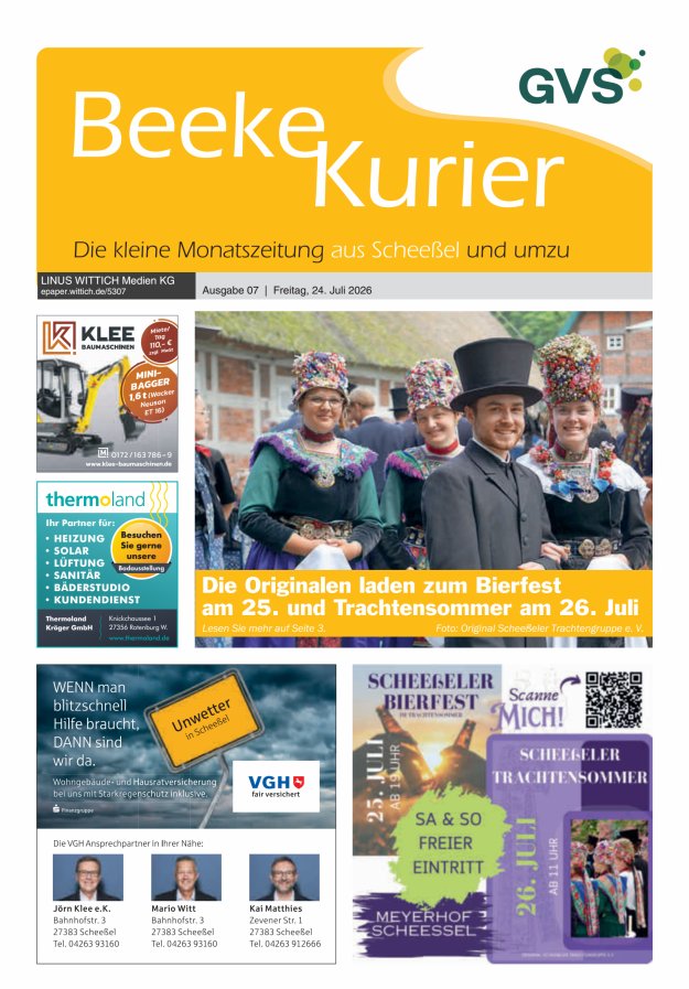 Beeke Kurier Titelblatt 07/2026