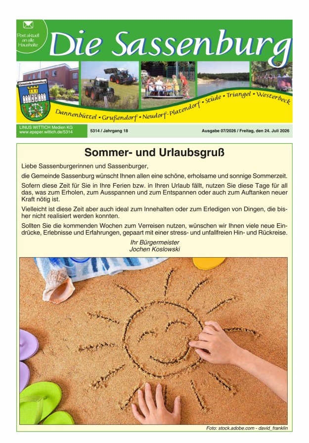 Die Sassenburg Titelblatt 07/2026