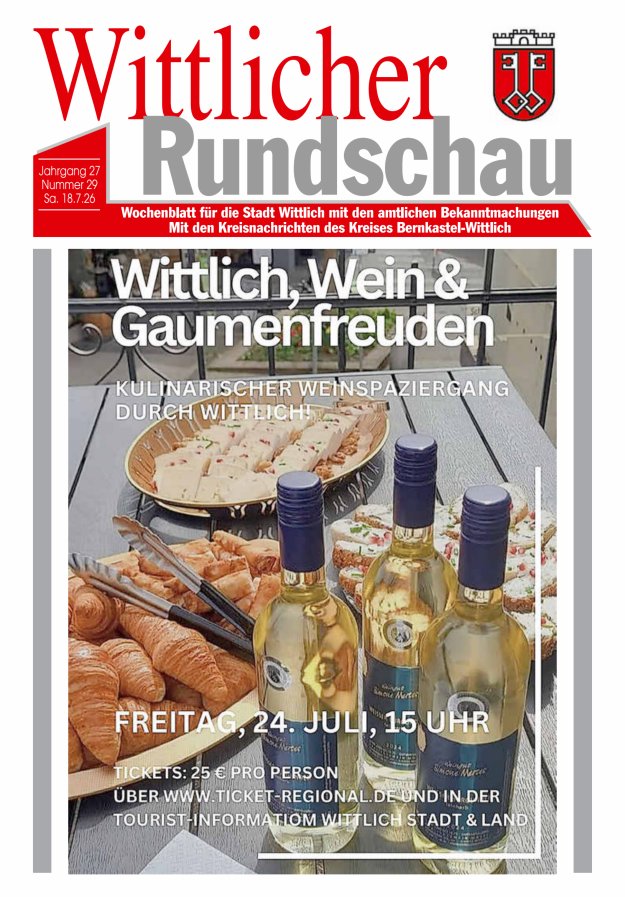 Wittlicher Rundschau Titelblatt 29/2026