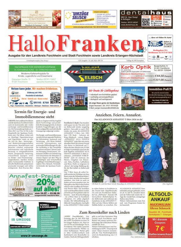 Hallo Franken Titelblatt 1229/2026