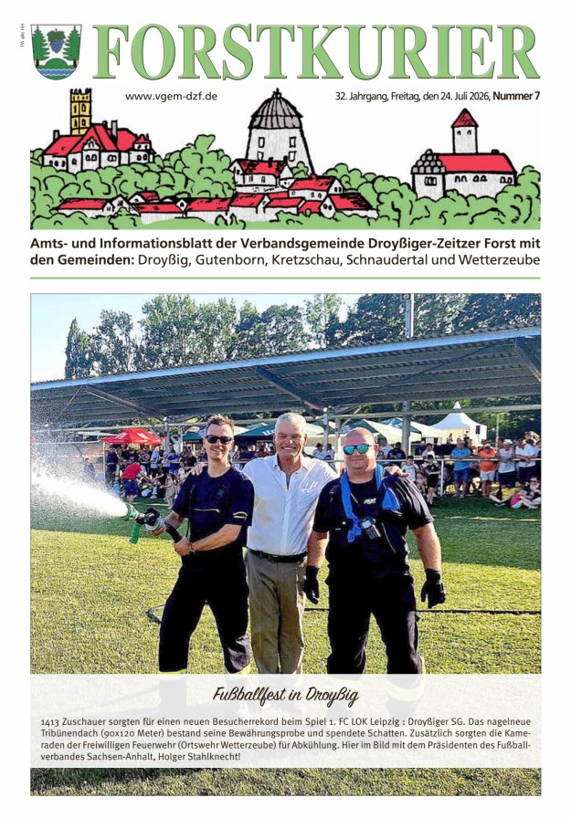 Forstkurier Amts- u. Informationsblatt VG Droyßiger-Zeitzer Forst Titelblatt 07/2026