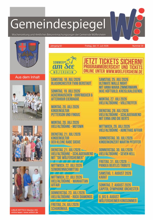 Der Gemeindespiegel Titelblatt 29/2026