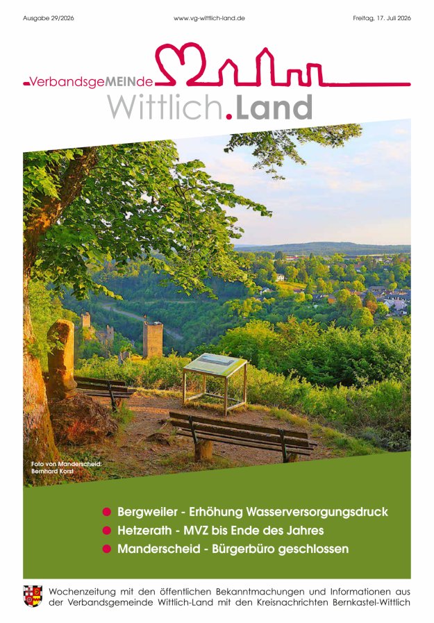 Mein Wittlich.Land Titelblatt 29/2026