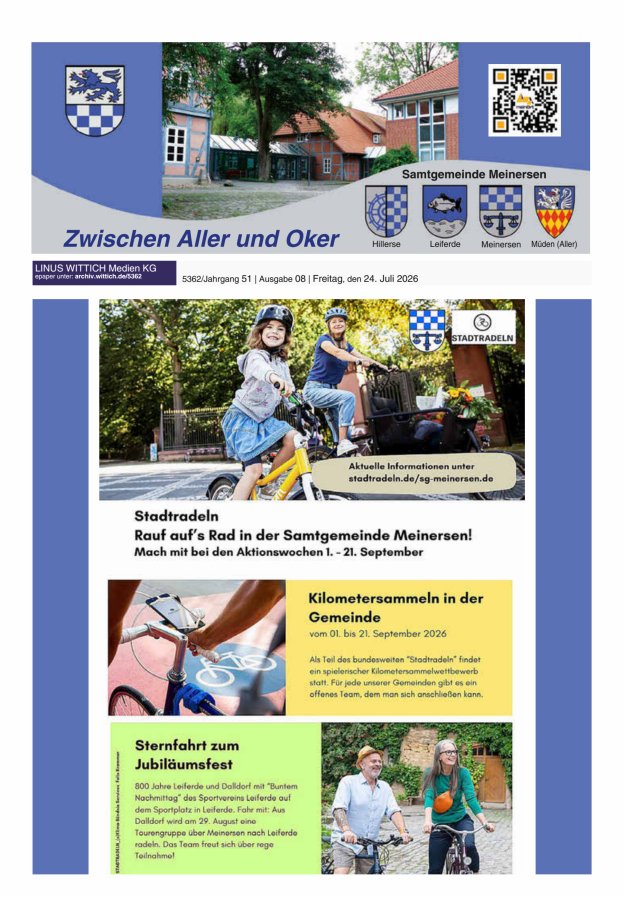 Zwischen Aller und Oker Titelblatt 08/2026