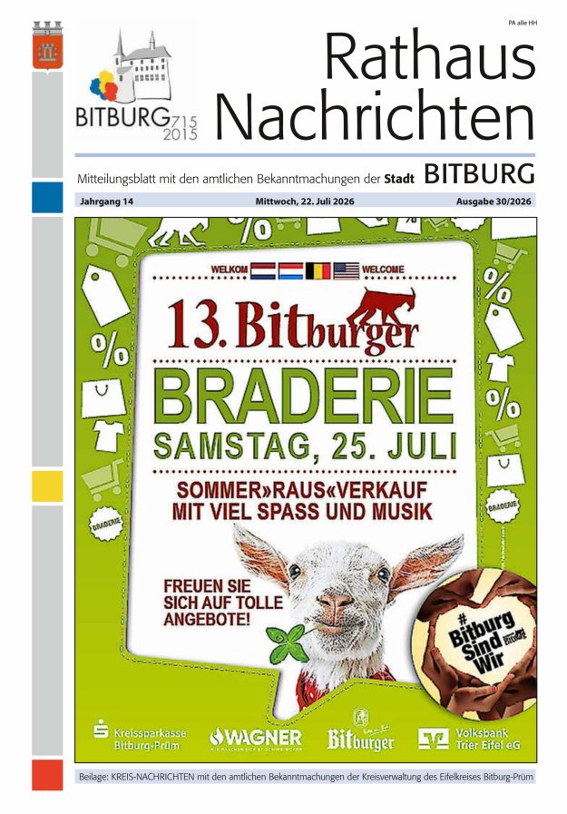 Rathaus-Nachrichten Bitburg Titelblatt 30/2026